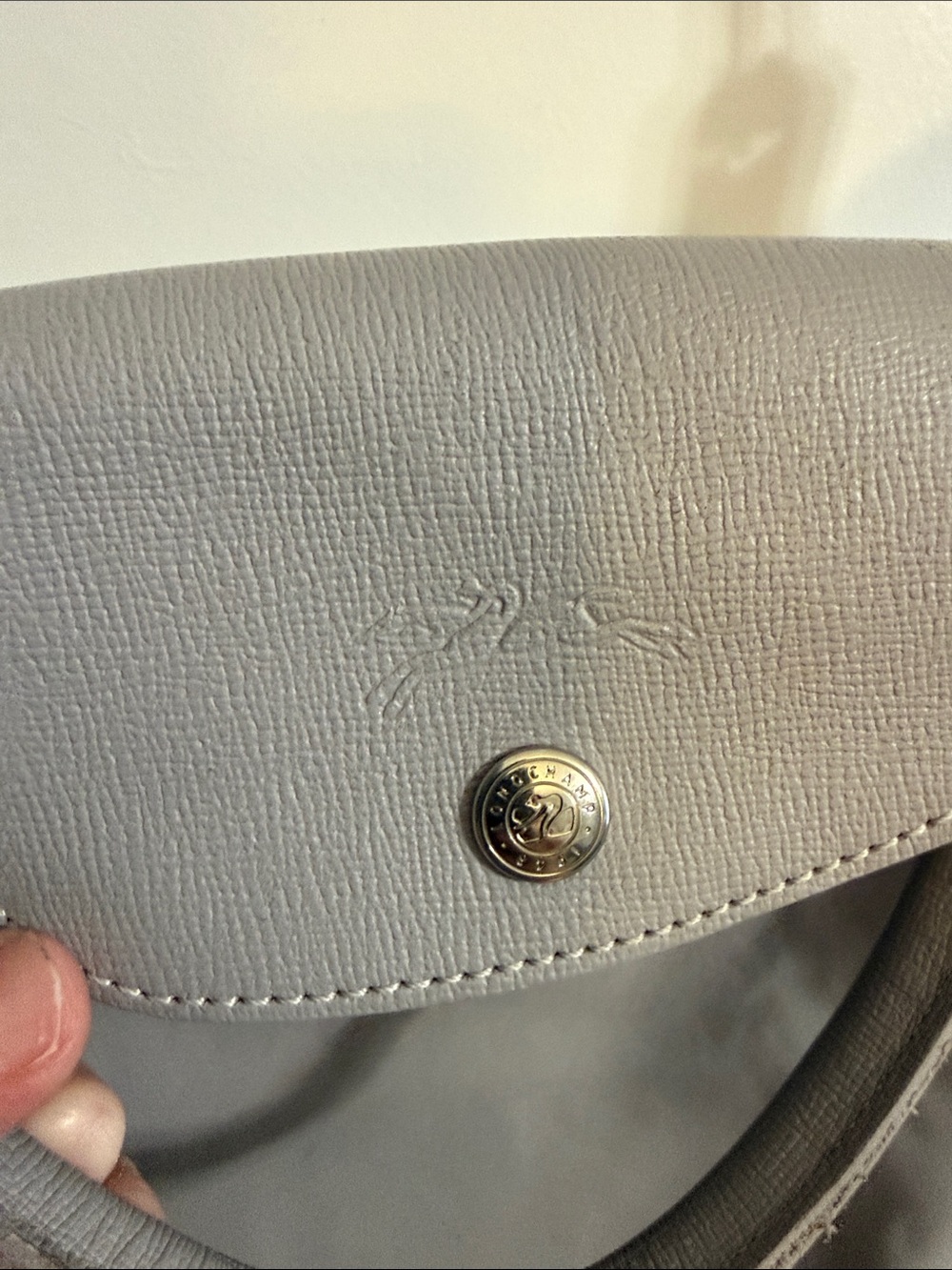 Gray Women's Shoulder Bag with Removable Strap Longchamp authentic crossbody - Picture 3 of 15